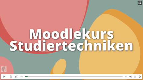 Grafik mit Titel "Moodlekurs Studiertechniken"
