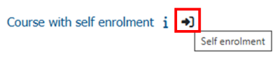Icon that marks courses that allow self enrolment
