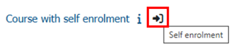 Icon that marks courses that allow self enrolment