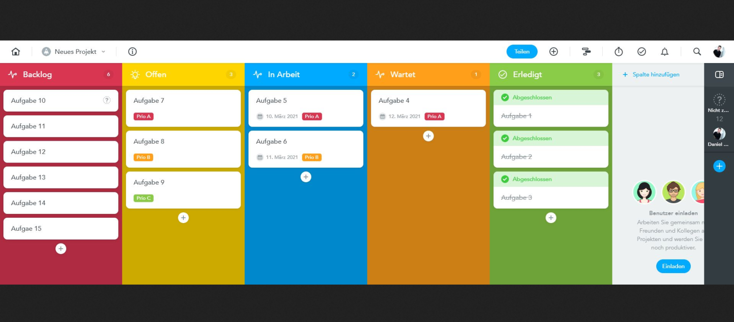 Foto: Screenshot von Meistertask