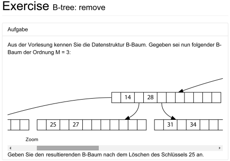 Foto: Beispiel einer generierten Übungsaufgabe in Nabla.