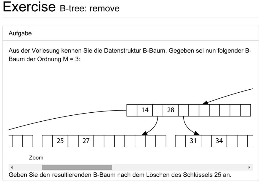 Foto: Beispiel einer generierten Übungsaufgabe in Nabla.