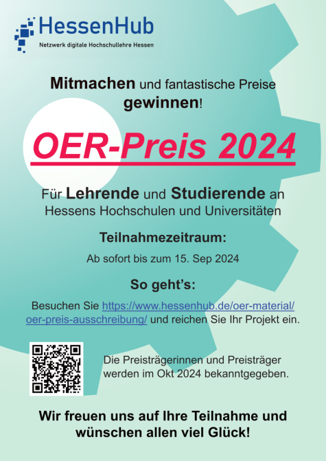 Foto: Einladung von Hessenhub zur Teilnahme am OER-Preis 2024