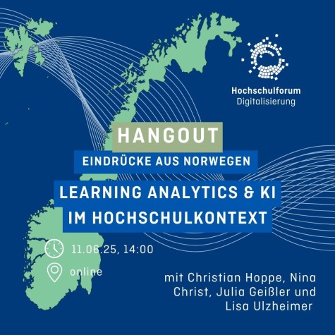 Grafik als Werbeplakat für Veranstaltung "Learning Analytics & KI im Hochschulkontext" am 11.06.2025